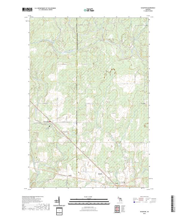 US Topo 7.5-minute map for Schaffer MI