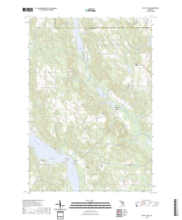 US Topo 7.5-minute map for Scotts Lake MI