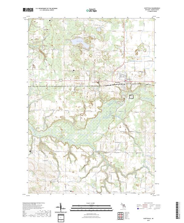 US Topo 7.5-minute map for Scottville MI