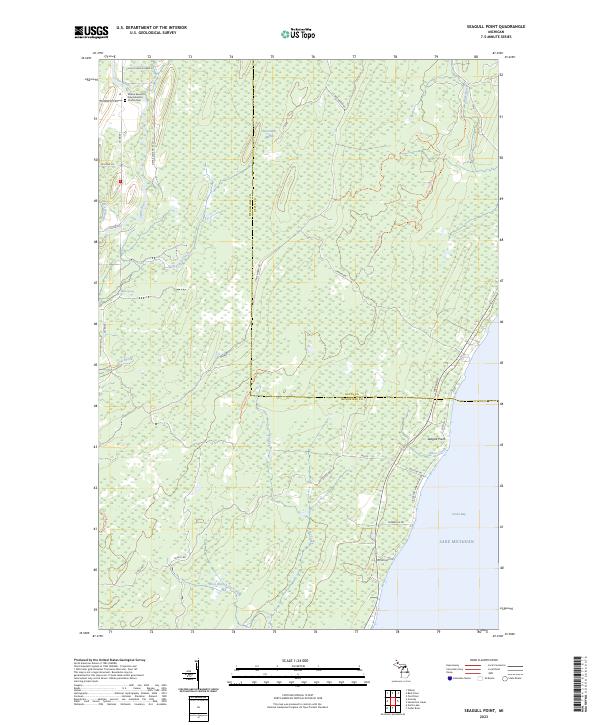 US Topo 7.5-minute map for Seagull Point MI