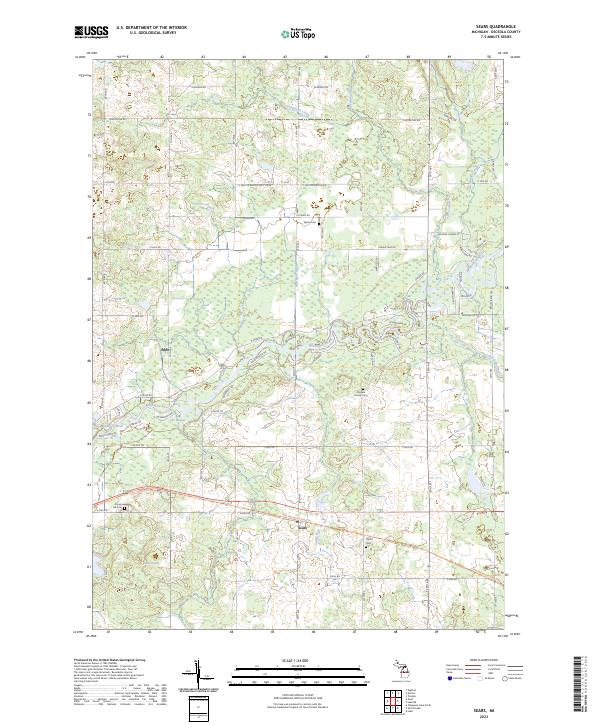US Topo 7.5-minute map for Sears MI