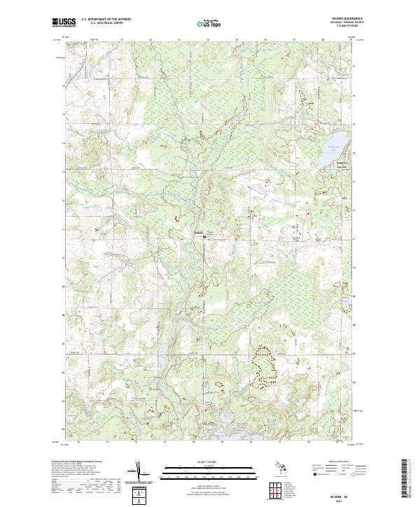 US Topo 7.5-minute map for Selkirk MI