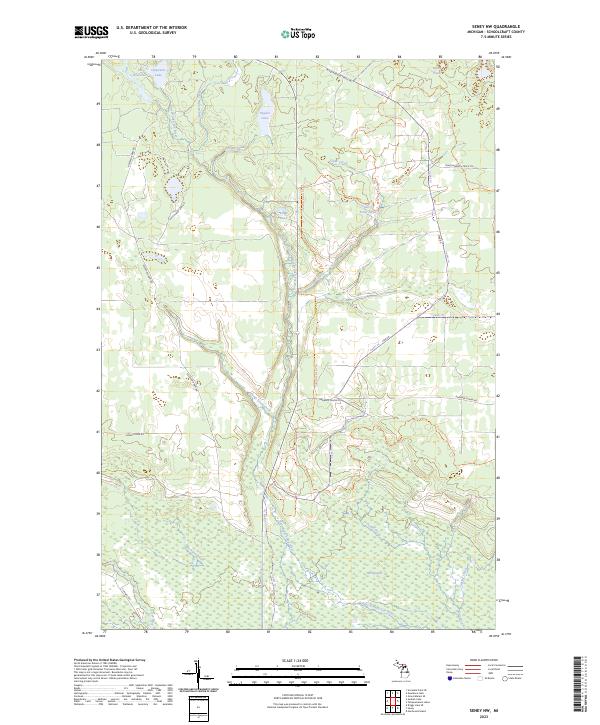 US Topo 7.5-minute map for Seney NW MI
