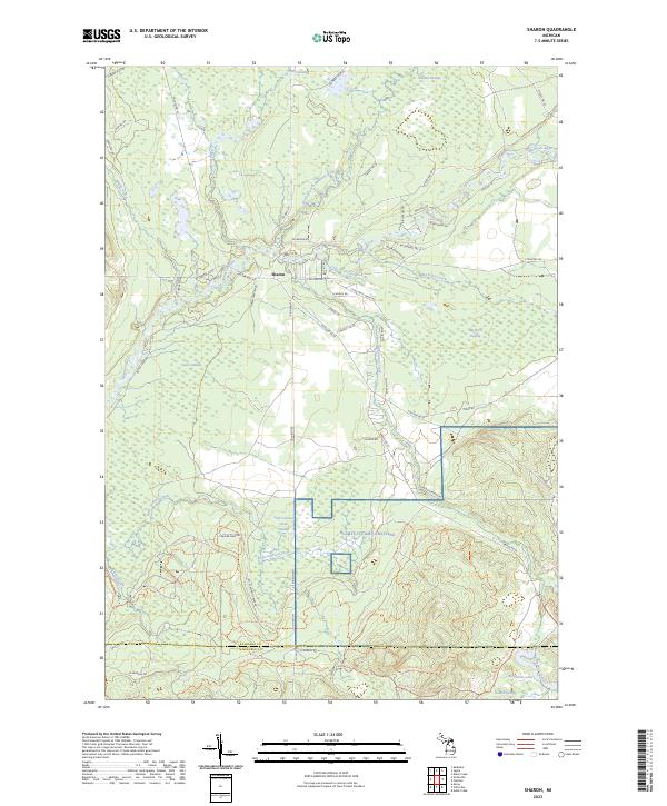 US Topo 7.5-minute map for Sharon MI