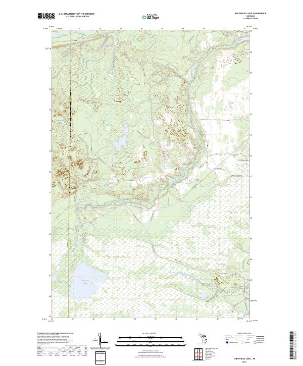 US Topo 7.5-minute map for Sheephead Lake MI