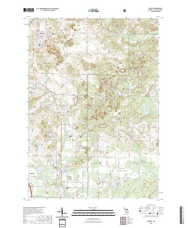 US Topo 7.5-minute map for Shelby MI