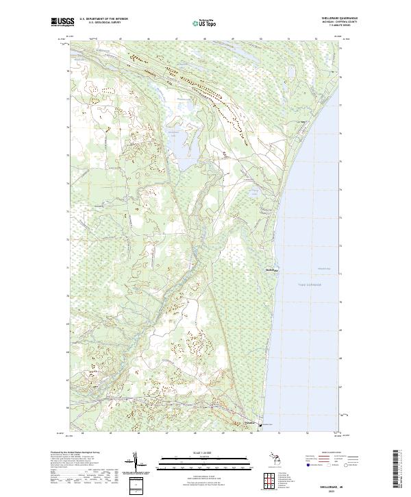 US Topo 7.5-minute map for Shelldrake MI