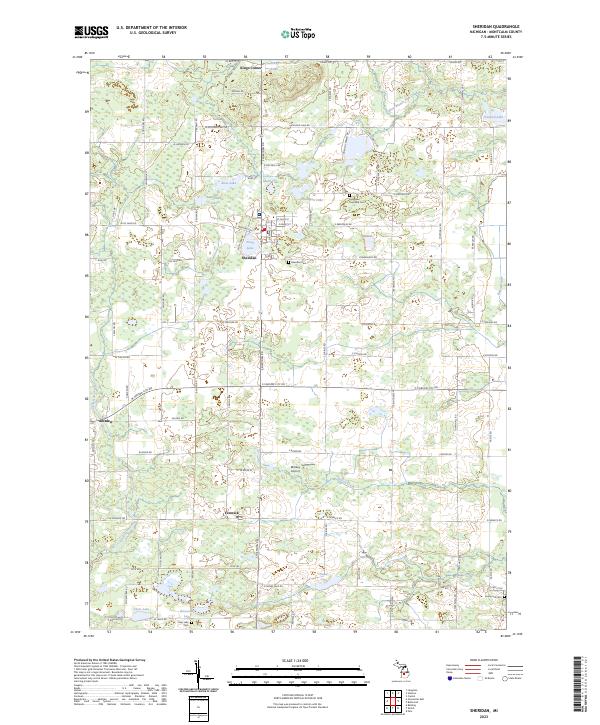 US Topo 7.5-minute map for Sheridan MI