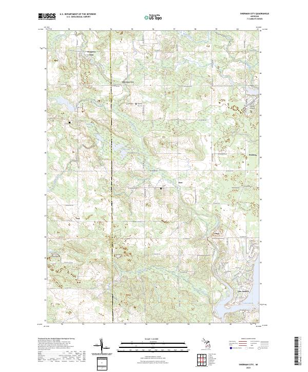 US Topo 7.5-minute map for Sherman City MI