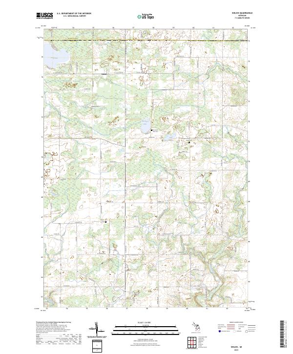 US Topo 7.5-minute map for Shiloh MI