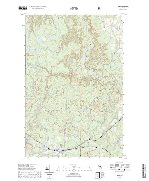 US Topo 7.5-minute map for Sidnaw MI