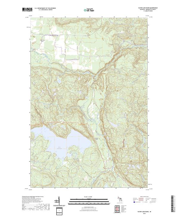 US Topo 7.5-minute map for Silver Lake Basin MI