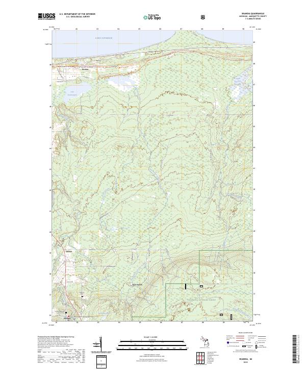 US Topo 7.5-minute map for Skandia MI