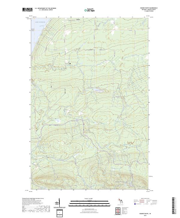 US Topo 7.5-minute map for Skanee South MI