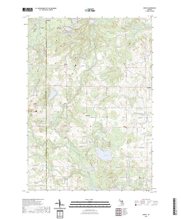 US Topo 7.5-minute map for Skeels MI