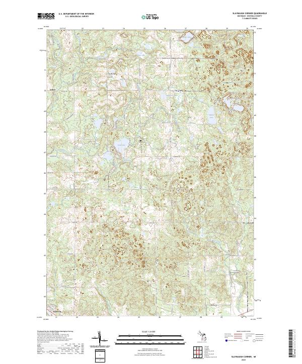 US Topo 7.5-minute map for Slaybaugh Corner MI