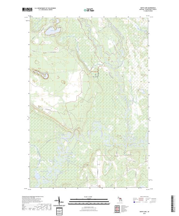 US Topo 7.5-minute map for Smith Lake MI