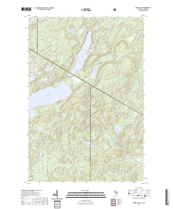 US Topo 7.5-minute map for Smoky Lake MIWI