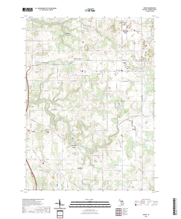 US Topo 7.5-minute map for Sodus MI