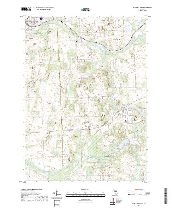 US Topo 7.5-minute map for Southeast Albion MI