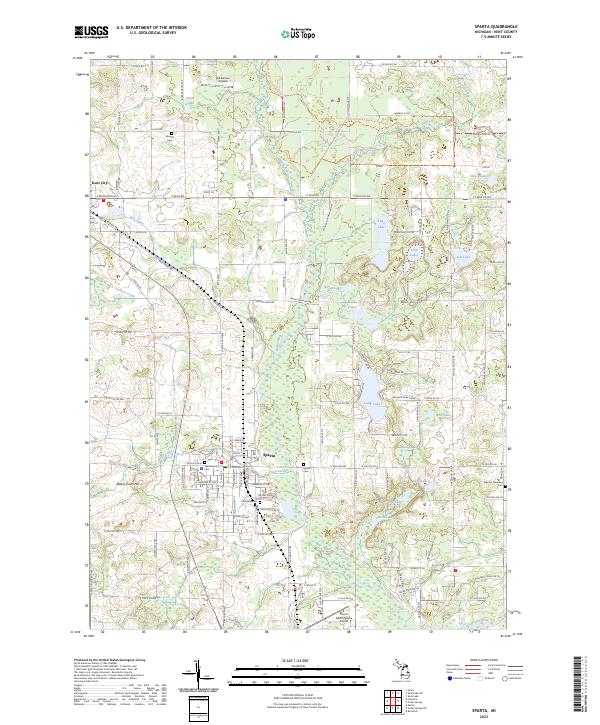 US Topo 7.5-minute map for Sparta MI