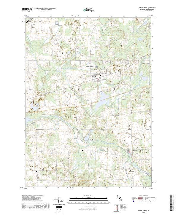 US Topo 7.5-minute map for Spring Arbor MI