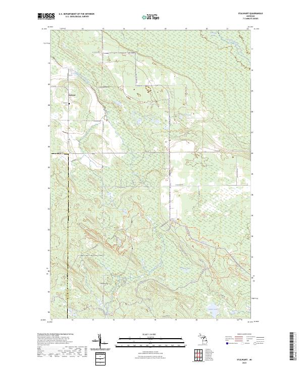 US Topo 7.5-minute map for Stalwart MI