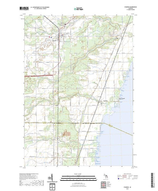 US Topo 7.5-minute map for Standish MI – American Map Store
