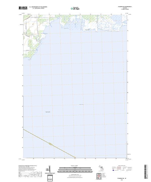 US Topo 7.5-minute map for Standish NE MI – American Map Store