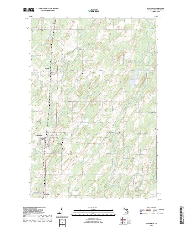 US Topo 7.5-minute map for Stephenson MI