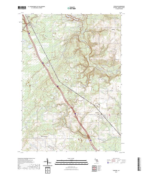 US Topo 7.5-minute map for Sterling MI