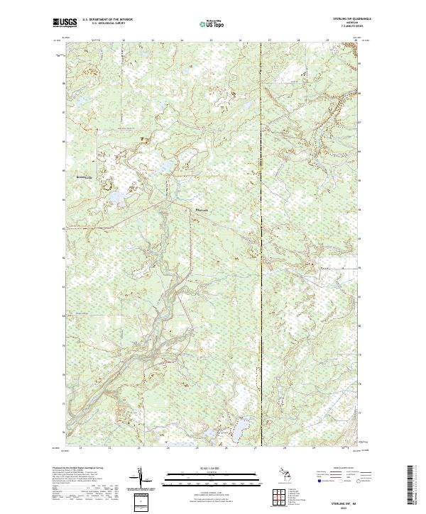 US Topo 7.5-minute map for Sterling SW MI