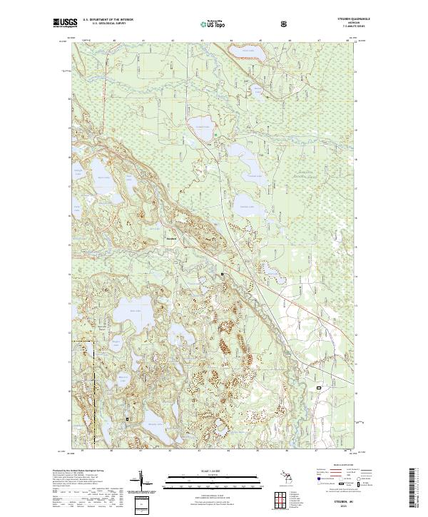 US Topo 7.5-minute map for Steuben MI