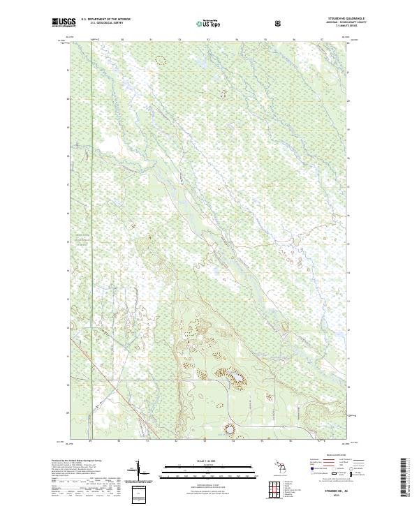 US Topo 7.5-minute map for Steuben NE MI