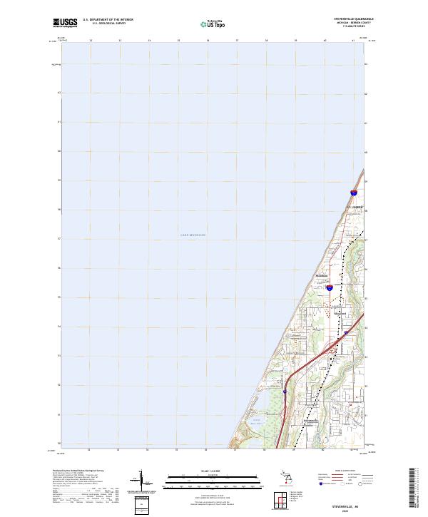 US Topo 7.5-minute map for Stevensville MI
