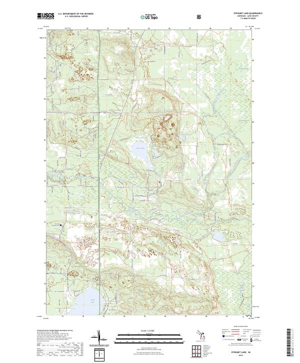 US Topo 7.5-minute map for Stewart Lake MI
