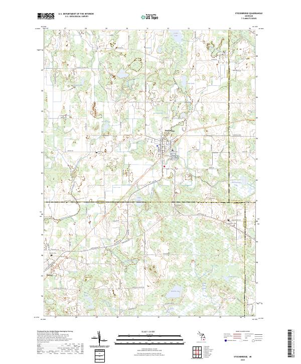 US Topo 7.5-minute map for Stockbridge MI