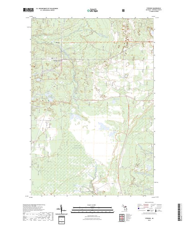 US Topo 7.5-minute map for Strongs MI