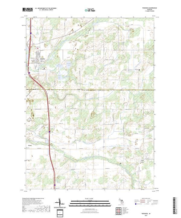 US Topo 7.5-minute map for Tekonsha MI