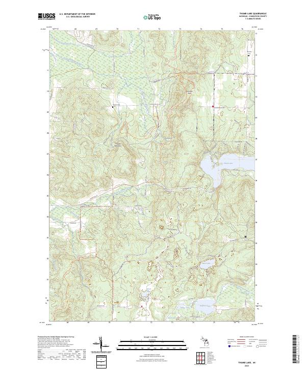 US Topo 7.5-minute map for Thumb Lake MI
