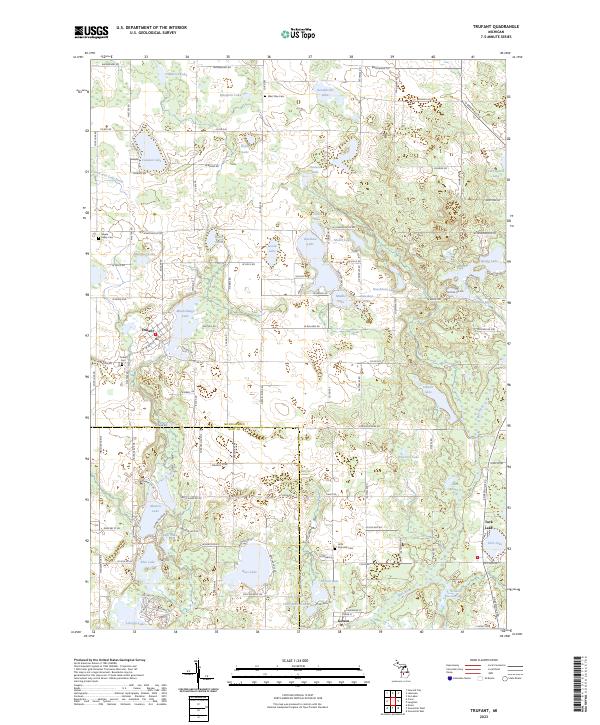 US Topo 7.5-minute map for Trufant MI