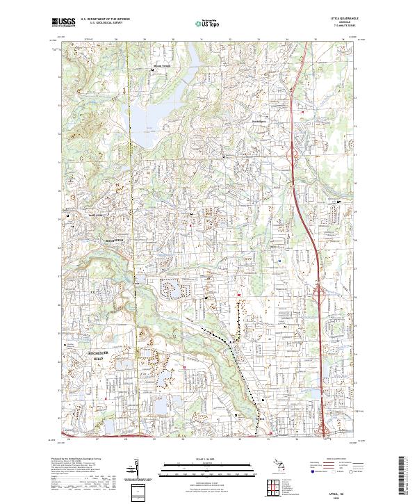 US Topo 7.5-minute map for Utica MI