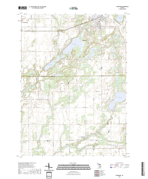 US Topo 7.5-minute map for Vicksburg MI