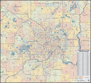 Minneapolis - St Paul Area Zip Code Map