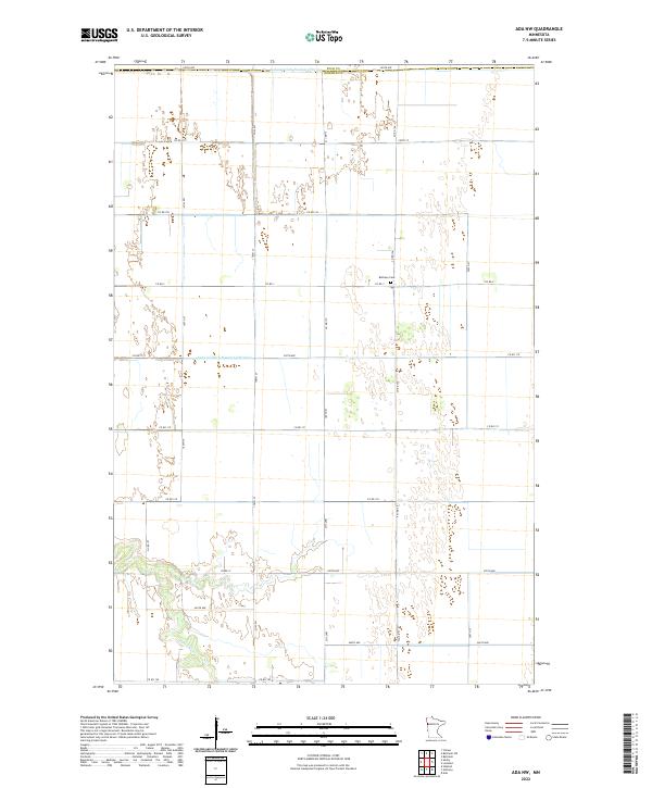 US Topo 7.5-minute map for Ada NW MN