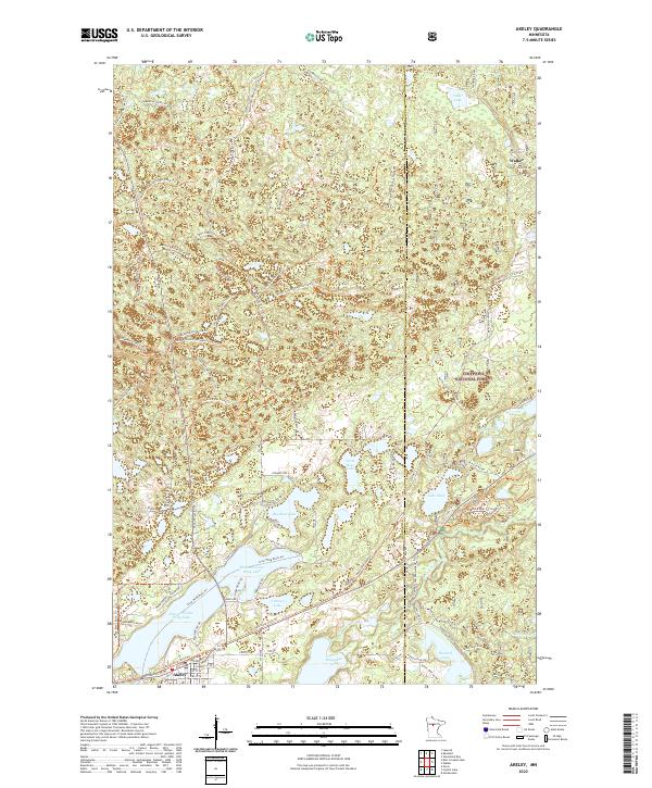 US Topo 7.5-minute map for Akeley MN