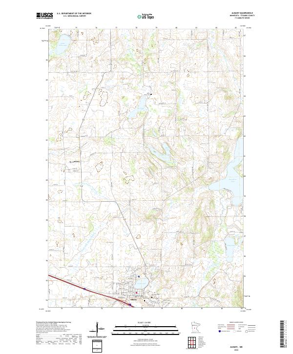 US Topo 7.5-minute map for Albany MN