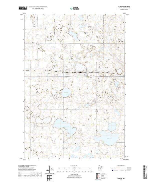 US Topo 7.5-minute map for Alberta MN