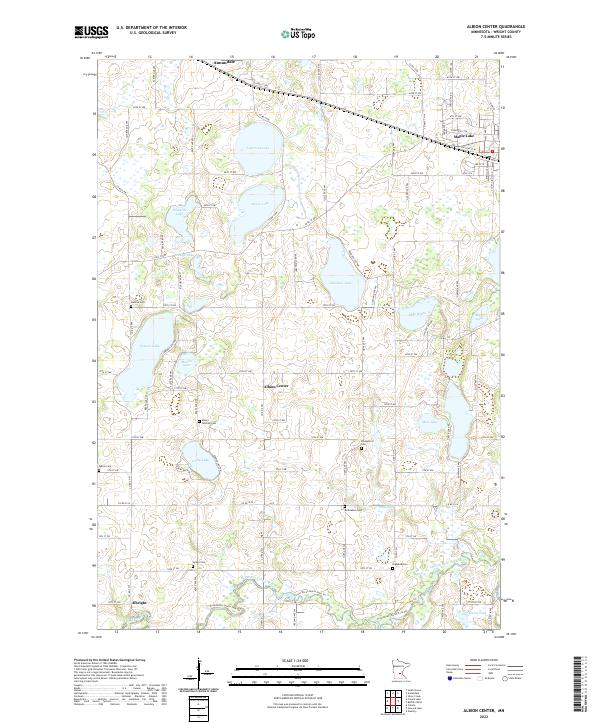 US Topo 7.5-minute map for Albion Center MN
