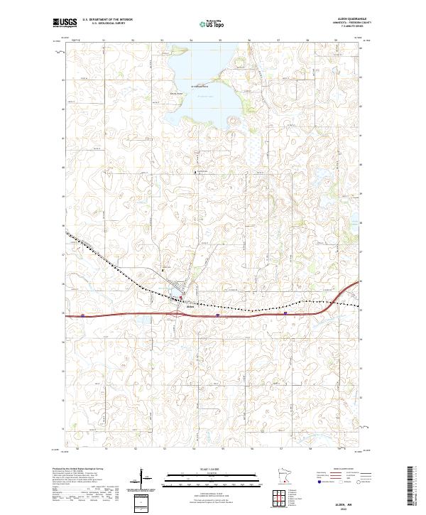 US Topo 7.5-minute map for Alden MN